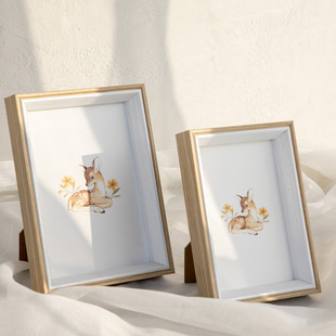 Wall-Hanging Photo Frame 6 Inch 7 Inch Picture Frame Mounted Children's Photo Wall Picture Frame Desktop Decoration Simple Three-Dimensional Platform Photo Frame
