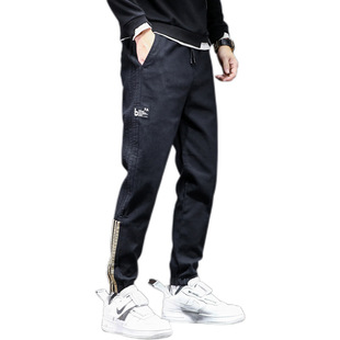 Men's Pants Toe Spring and Autumn New Korean-style Trendy All-match Loose Tight Waist Casual Ankle-length Pants for Teenagers