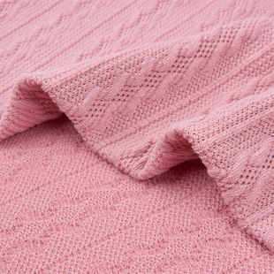 Autumn and Winter Sweater Knitted Jacquard Fabric Wool Soft Elastic Twist Strip Coarse Needle Jacquard Knitted Fabric