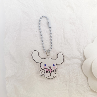 Acrylic cartoon keychain pendant bag ornaments fun cute couple jewelry gift doll schoolbag accessories