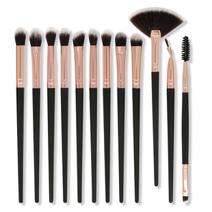 12 eye shadow makeup brush set eye vignette nose shadow details eyeliner brush beauty tools eyebrow brush cross-border wholesale