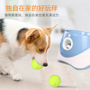 Amazon new pet ball throwing device outdoor elastic tennis launcher dog toy automatic ball machine net red