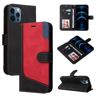 Suitable for red rice 14C leather case millet 14T three-color stitching contrast color card wallet bracket protective case