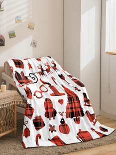 Christmas Flannel Printed Blanket Office Nap Blanket Cover Blanket Air-conditioning Blanket Sofa Blanket Cross-border Foreign Trade