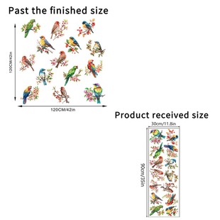 Kunshangpin bird parrot magpie window glass self-adhesive waterproof wall stickers living room bedroom decorative painting KSG-76