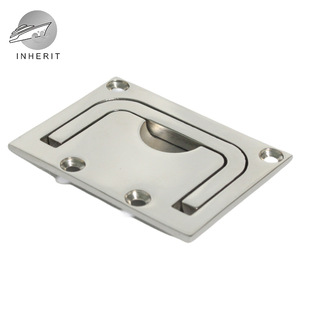 316 stainless steel square floor lock buckle 76x 56mm factory straight hair yacht hatch cover generous handle deck buckle