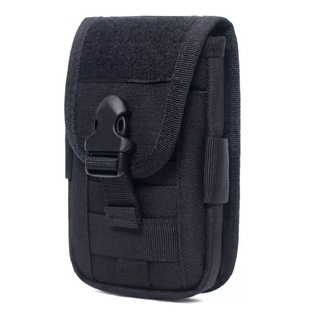 New Multifunctional Waist Hanging Mobile Phone Bag Vertical Double Layer Molle Accessory Bag Charging Treasure Bag Tactical Sports Waist Bag