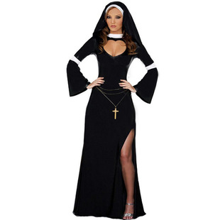 Halloween Costume Fancy Dress Party Costume cosplay Costume Priest Nuns Costume Performance Costume