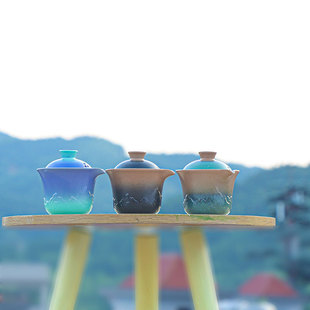Mountain View Travel Tea Set Hand-held Pot One Pot Two Cups Household Kung Fu Tea Set Tea Mid-Autumn Festival Gift Portable Express Cup