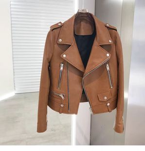 Men's PU Leather Men's High-end 2024 New Spring and Autumn Korean Style Slim-fit Trendy Motorcycle Jacket Men's Leather Jacket