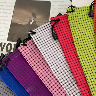 in stock glasses cloth bag solid color microfiber drawstring storage bag sunglasses dustproof sunglasses bundle pocket printing