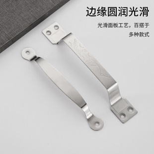 Wholesale stainless steel handle wardrobe cabinet drawer thickened round head handle crane safe bow handle
