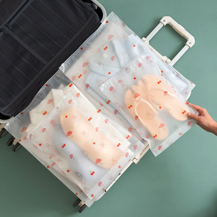 Clothing Packaging Bag Underwear Hat Frosted Zipper Bag Clothes Packaging PE Transparent Bath Towel Yoga Clothing Bag Customization