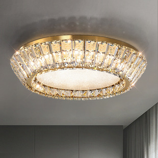 Light Luxury Crystal Living Room Ceiling Lamp Hall Super Bright Main Lamp Restaurant Bedroom Zhongshan Lamps Home Decoration Lighting High-End