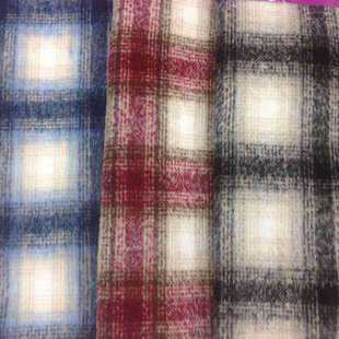 Wholesale woolen plaid fabric for autumn and winter thickened overcoat woolen wool plaid
