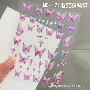Butterfly Nail Art Stickers Internet Celebrity Elegant Bow Face Accessories Facial Makeup Eye Corner Decoration Stage Makeup Decals