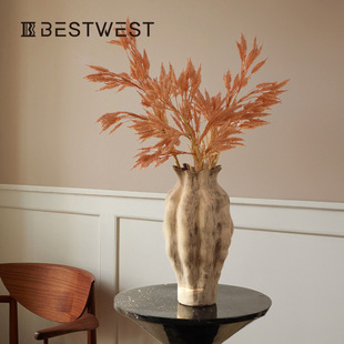 Bossi Home Reed Grass Artificial Flower Light Luxury Fake Flower Ornaments Decorative Dining Table Flower-arranging Living Room Dried Flower Landscape