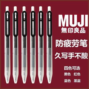 Japan's Muji Stationery Old Version Press Gel Pen 0.5 Student Exam Anti-Fatigue Press Pen