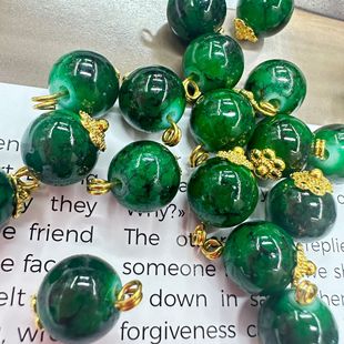 Imitation Jade Cheongsam Stone Pattern Retro Button Chinese Hanfu Button National Style Tang Suit Buckle with Foot Button