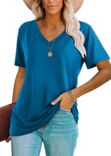 Women's Casual Top Short-sleeved V-neck T-shirt