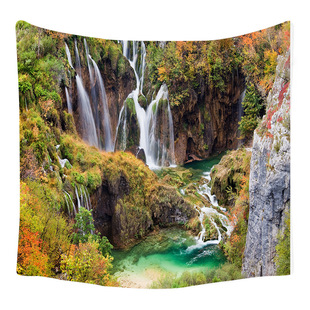 Cross-border Tapestry Forest Plant Landscape Tapestry Background Wall Green Plant Decorative Cloth Tapestry Home Decoration Mural Tapestry