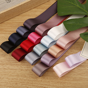 Bright polyester cotton ribbon diy bow children's hair accessories material clothing hat gift bouquet packaging polyester cotton ribbon