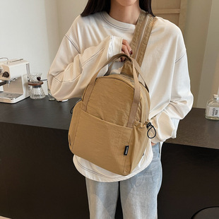 Canvas Backpack Women's 2024 New Niche Portable Shell Backpack Fashion Trend Student Shoulder Travel Schoolbag