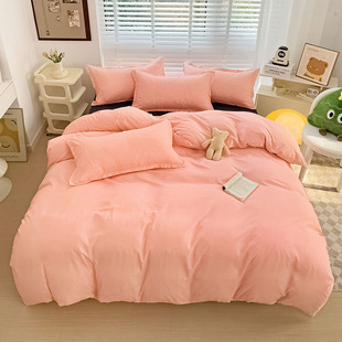Aloe cotton bedding four-piece small fresh student dormitory bed sheet quilt cover pillowcase three-piece factory wholesale