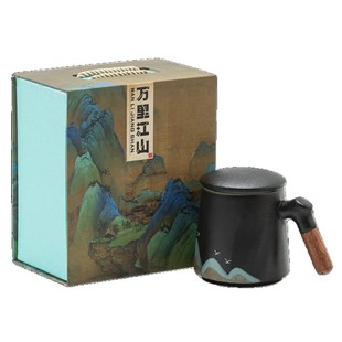 Accompanying Gift Yuanshan Wenchuang Guochao Office Cup Hand-painted Holiday Gift Tea Cup Gift Box Ceramic Mug Household