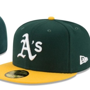 Oakland Athletics Classic Size Cap Closed Cap Baseball Cap Sunscreen Sun Shade Hat Embroidered Cap