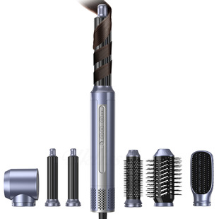 Cross-border new high-speed hair dryer five-in-one multi-functional hot air comb automatic curling rod curling straight dual-purpose sample