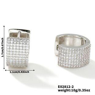Moxi cross-border European and American style retro light luxury heavy work micro inlaid zircon earrings niche design new ear jewelry