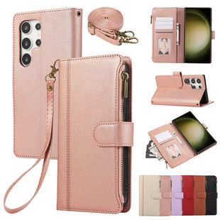 Crossbody Embossed Multi-Card Zipper Card Holder for Samsung S25Ultra Phone Case S24P Card Holder A16