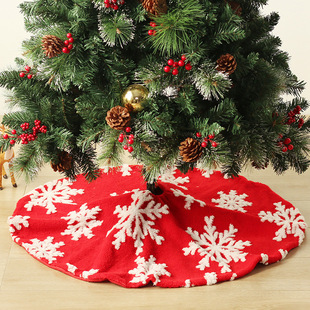 Christmas tree skirt cotton velvet snowflake double layer 90CM120CM Christmas decorations Christmas tree accessories skirt
