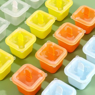 Household Ice Cube Mold One-bite Summer Ice Grill Single Square Ice Box Quick-frozen Easy-demoulding Ice Storage Box with Lid