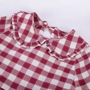 Cotton Apron Long-Sleeved Doll Collar Cute Korean Style Female Home Kitchen Cooking Coverall Princess Style Suspender Apron