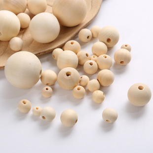 Log color supernum wood beads 4-40mm natural color large hole wood loose beads jewelry accessories raw materials