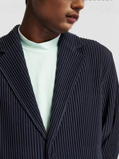 Japanese-style Miyake Spring Suit Jacket High-end Sense Men's and Women's Same Style Elegant Casual All-match Cardigan Small Suit Men's Trendy