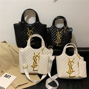 Internet Popular Large Capacity Bag Women's 2024 New Fashionable Casual Western Style Bag Fashionable All-Match Diamond Bag