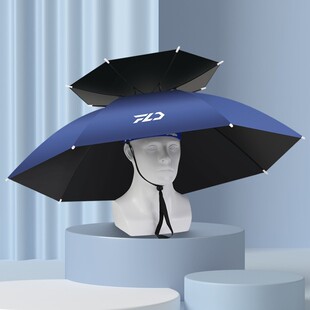 Fishing Parasol Head Umbrella Rain Hat Umbrella Hat Head-mounted Umbrella Hat Rainproof Headband Foldableing Hat Large Hat Top