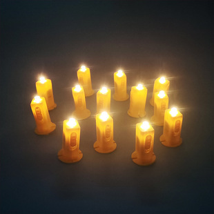 Factory direct Mid-Autumn Festival paper lantern wick LED electronic lamp beads colorful yellow light portable lantern accessories