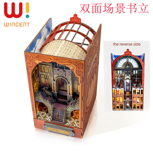 DIY книжная подставка деревянная 3D Ручная Сборная модель кабины здание Развивающие игрушки Amazon сращенный подарок