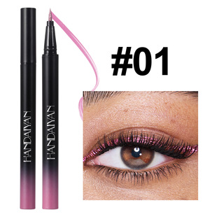 Cross-Border Pearlescent Eyeliner Waterproof Long-Lasting Waterproof Non-Fading Handaiyan Ultra-Fine Metallic Eyeliner Liquid Pen