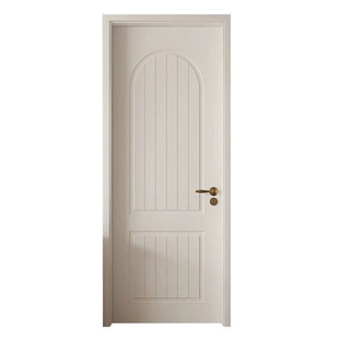 4.8 Points Thickeneded Cream White Oak Solid Wood Door Painted French American Retro Environmentally Friendly Bedroom Entry Solid Wood Door
