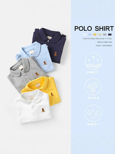 Рубашка POLO для мальчиков с длинными рукавами футболка осенняя весенняя и осенняя детская одежда детская рубашка нижняя рубашка осенняя одежда прилив U10991