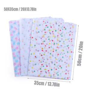 50*35cm 20 шт в мешке цветные звезды печатные оригами бумажная бумага для одежды красное вино цветы подарочная упаковка