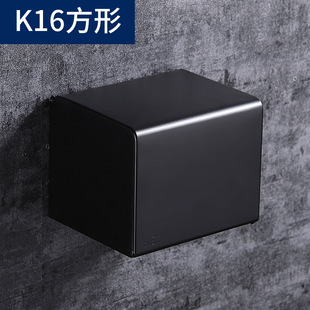 Engineering hotel toilet paper holder 304 stainless steel black toilet paper holder punch-free storage tissue holder