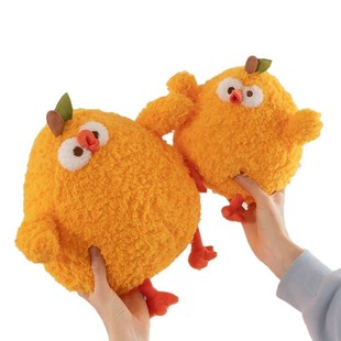 Orange Chicken Dundun Fruit Series No.12 Doll Banana Chicken Plush Black Bone Pillow Lucky Chicken Plush Play