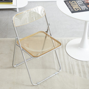 Transparent Acrylic Chair Fashion Internet Popular Clothing Store Photo Chair Simple Household Dining Chair Stool Folding Free Shipping