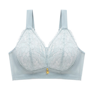 Underwear Women's Thin Large Chest Small Parm Gather-up Anti-sagging Summer Adjustable plus size Bra